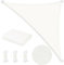 WOLTU Telo Ombreggiante in PES, Poliestere 200 g/m², Vela Ombreggiante Impermeabile, Telo Parasole per Esterni, Protezione Solare, con Anelli a D e Corde, per Balcone, Pergolato,3x3x4,25 m, Crema
