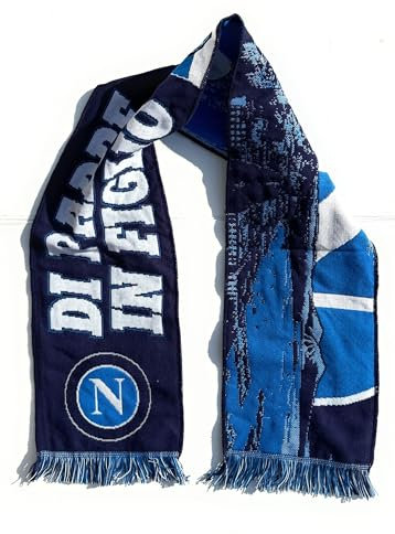 TOYSGIOCATTOLI ABCTEXILE Neuer Fanschal Jaquard Napoliii offizieller Schriftzug - von Vater in Sohn - ca. 140 x 20 cm ca. offizielles Lizenzprodukt mit Hologramm, mehrfarbig, One size