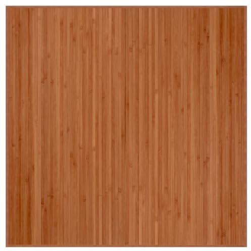 vidaXL Tapis Carré Marron 100x100 cm Bambou, Tapis de Salon, Tapis de Cuisine, Tapis carré, Tapis de Chambre à Coucher