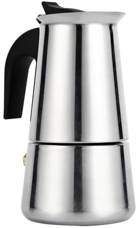 CRBWXONLIFE Edelstahl-Kaffeemaschine, 200-ml-Kaffeekanne mit Kaffeemaschinen-Design, Kaffeemaschine, Herd für Camping oder Heimbüro, French-Press-Kaffeemaschine (450 ml)