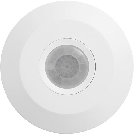Greluma 1 pezzo interruttore della luce del sensore di movimento PIR,AC 220-240V 2000W,Interruttore del sensore montaggio a soffitto di movimento,sensore PIR,profilo sottile,bianco