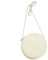 Jamron Handgefertigte Rund Strohtasche Crossbody Umhängetasche Böhmische Strandtasche mit Reißverschluss SN0702152 Groß Weiß