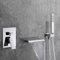 Badewannenarmatur Wasserfall mit Brause Wandmontiert Einhebelmischbatterie Mischbatterie Badewanne Unterputz mit Handbrause,Chrom