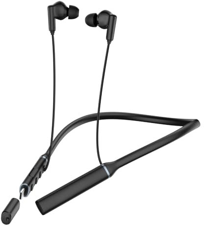 Hmusic Bluetooth Neckband Headphones, 3 Music Patterns, 2 Charging Ways, 35H Long Battery Life Wireless Headphone, Noise Isolation In-Ear Bluetooth Earphones for Sports, Running, Gym, Gaming (Black)
