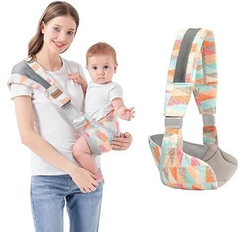 Babytrage Tragegurt für Babyschale, Verstellbare Babytrage Auf Einer Schulter Ergonomische Praktische Tragbar Baby Tragegurt, Babys Von 3 Bis 36 Monaten (Grau)