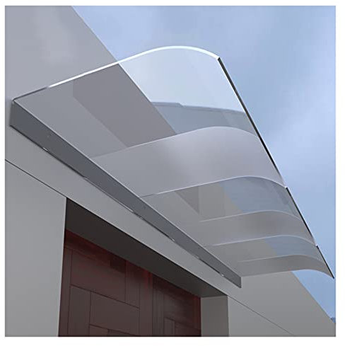dsmsdre Fenster-/Türvordach 35 mm Markise ohne Halterung UV-beständig regenfeste Wanddekoration Haustür Winddichte transparente Abdeckung(40X80CM)