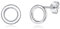 Cangall Silber Ohrstecker für Damen, 925 Sterling Silber Kreis Ohrstecker, Hypoallergen Flache Rund Ohrringe Stecker, Unisex 10mm Klein Schlafen Knorpel Silber Ohrringe Ohrschmuck für Mädchen Männer