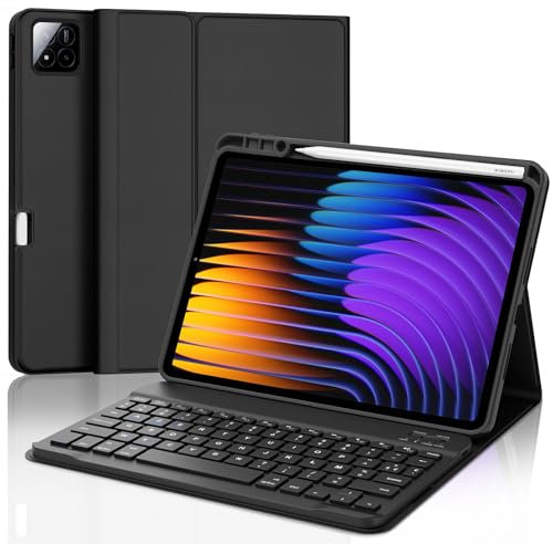 WINCHKING Coque Clavier pour Xiaomi Pad 7 Pro 11,2 2024, Clavier AZERTY Français Détachable sans Fil Bluetooth pour Xiaomi Pad 7/Xiaomi Pad 7 Pro 2024, AZERTY