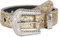 Eterspr Glitter Western Cowboy Style Belt, Rhinestone Belt Luxury, Leder mit Strass Große Schnalle für Jeanskleid, Gürtel für Jeans, Hosen(Gold)