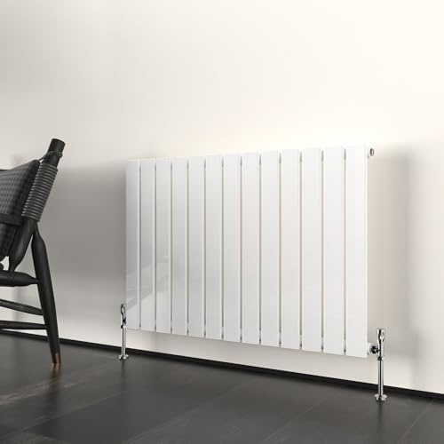 T&K 600x884mm Horizontal Radiator White Flat Panel Radiator Single Panel Designer Radiator Modern Central Heating Rads