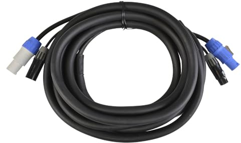 5 Pin XLR and Powercon Combi Cables DMX Lighting 15 Amp 5m Length