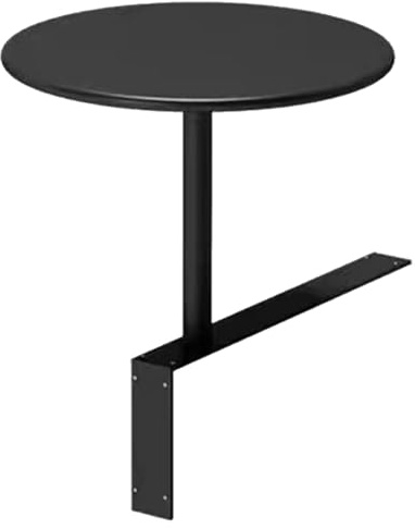 Generisch Runder Tisch Zur Wandmontage Schwimmender Schreibtisch Esstisch, Schwebender Stehtisch Bistrotisch,An Der Wand Montierter Beistelltisch,für Kaffee, Café, Dessertladen(Schwarz,35cm)