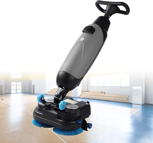 Lissontine Autolaveuse à Brosse Rotative, Nettoyeur De Sol Haute Efficacité, Mini Autolaveuse, Capacité De Nettoyage 1200 M²/H, Nettoyage Puissant pour Commerces Et écoles Grey