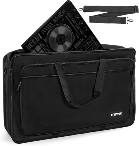 Padded DJ Controller Case Compatible with Hercules DJ Inpulse 500, DDJ REV1 | Portable DJ Case with Adjustable Shoulder Straps, Compatible with NI Traktor Kontrol S4 MK3, DDJ SR DDJ SR2, 60x36x8 CM