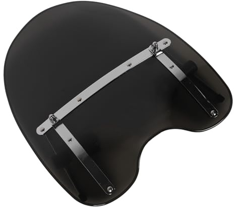 Yosoo Health Gear Motorrad-Windschutzscheibe, PC-Windschutzscheibe für 20-mm-Lenker, Wind- und Regenabweiser, Geräuschreduzierung, Klare Sicht, Am Lenker Montiert, für Motorräder, Elektrofahrzeuge,