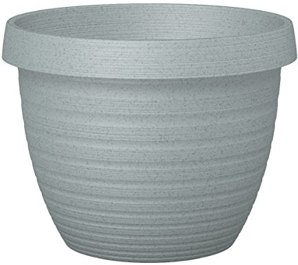 Scheurich Country Star, Pflanzgefäß aus Kunststoff, Granite Grey, 30 cm Durchmesser, 22,4 cm hoch, 12 l Vol.