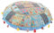 ANJANIYA Wunderschöner indischer Patchwork-Pouf im Bohème-Stil, traditioneller indischer Stil, handgefertigt, Baumwolle, Fußhocker, Bodenkissen, bestickt, dekorativ, Vintage, Türkis, 81,3 cm