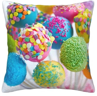 Jcakes Bunte Candy Cord Wurfkissenbezüge Nackenrolle Dekorative Kissenbezug Plüsch Kissen Spielzeug Kissen Sofa Kissen Niedliche Kissen