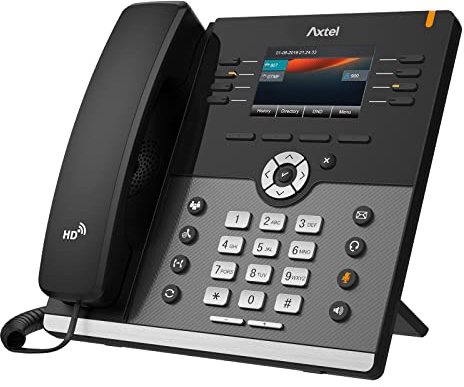 Axtel AX-500W IP Phone - Wi-Fi Module, Bluetooth, 12 SIP Accounts, 5-Way Audio Conference Bridge, Backlit 3.5 480×320 Pixel Color Display, HD Quality Sound, Dual-Port PoE Gigabit Ethernet -Black