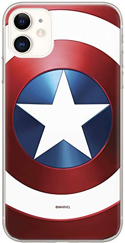 ERT GROUP Handyhülle für Apple iPhone 11 Original und offiziell Lizenziertes Marvel Muster Captain America 025 optimal an die Form des Handy angepasst, hülle aus TPU