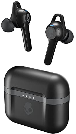 Skullcandy Indy Evo In-Ear Bluetooth Kopfhörer mit Mikrofon, True Wireless, schweiß-, wasser- und staubresistent, bis zu 30 Stunden Gesamtakkulaufzeit - Schwarz