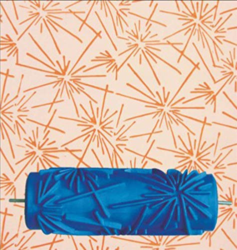 BUUEERR 5 Pattern Paint Roller Brush Sleeve Texture Stencil Wall Decor DIY Tools Decorative Texture Roller (5C96327)