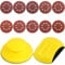 Swpeet 62Pcs 10 Sizes 5 Inch 8 Hole Sanding Discs Sandpaper Hook and Loop Pads with Round and Mouse-Shaped Hand Sanding Blocks for Circular Sander Grits - 40/60/80/100/120/180/240/320/400/800 Grits