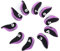Golf Iron Head Covers Neoprene Black Purple Number Universal Soft Golf Putter Cover Golf Club Iron Head Covers For Outdoor Travel（10Pcs）
