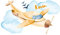 GRAZDesign Wandtattoo Kinderzimmer Junge Flugzeug | personalisiert mit Name | Wandsticker Babyzimmer Baby Jungen | Wandaufkleber Kinderzimmer Deko 69x40cm, Gelb