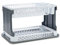 TIENDA EURASIA® Escurreplatos de Plastico - Escurridor de Platos 2 Alturas con Bandeja - Textura Ratan - Gran Capacidad y Resistencia - 30,3 x 8,5 x 44,5 cm (Blanco)