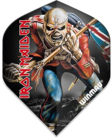 WINMAU Rock Legends Iron Maiden Trooper Rhino Extra Thick Dart Flights - 1 Satz pro Packung (Insgesamt 3 Flüge)