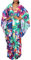Bsubseach Plus Size Caftan Dresses for Women Swimsuit Cover Up Batwing Sleeve Summer Maxi Kaftan Dress Multicolor Floral Print