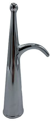 Glac Store® Gancio d’Accosto in Ottone Cromato per Mezzo Marinaio Mezzomarinaio Barche Ormeggio Kayak Yacht Foro Circa 32 mm Lungo 186 mm