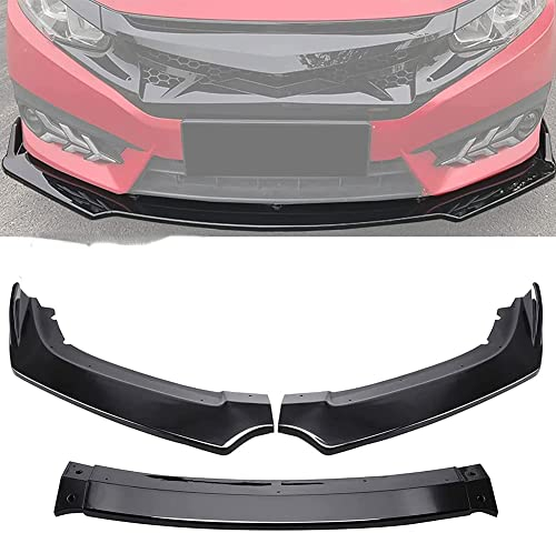 STIKY Auto Frontlippe Spoiler für Honda Civic 2016-2019, Frontspoiler Protector Frontspoiler Stoßfängerlippe Auto Frontspoiler Lippe Auto Frontspoiler Spoilerlippe