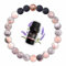 TILOVE Armband aus Lavastein und rosafarbenem Zebrajaspis mit ätherischem Lavendelöl, Armband aus Naturstein, Chakraarmband zur Verbreitung ätherischer Öle, Yoga-Meditationsarmband