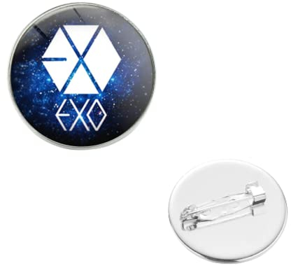 KPOP EXO Logo Broches Harajuku EXO Motif ciel étoilé Badges Sac à dos Chapeau Vêtements Pins Broche Fans Souvenirs, Métal