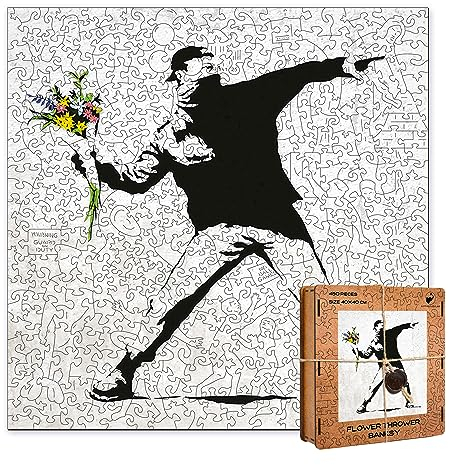 ACTIVE PUZZLES - Kunstpuzzles Berühmter Maler | Erwachsene | Holzpuzzles, Lasergeschnitten, Nachhaltig und Umweltfreundlich, Hochwertige Verarbeitung (Blumenwurfel)
