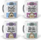 mundohuevo: 4 tazas. Regalo original y personalizado para toda la familia: Papá, mamá y 2 hijas molonas. 350 ml. Haz un regalo único, Regala Alegría
