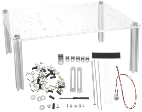 Gadpiparty 1set Transparent Motherboard for Bare Frame Computer Case Compact Design Easy Installation Versatile Compatibility for Setup for Troubleshooting and Testing Components