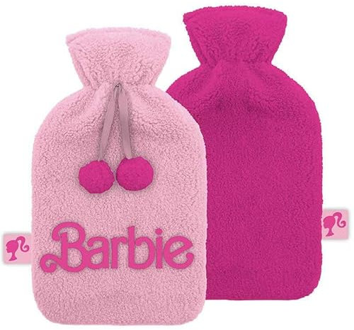 ARDITEX Barbie Bouteille d'eau chaude avec housse en peluche brodée
