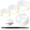 YindaLux 4x LED Aufbauspot Weiß Aufbaustrahler inkl. GX53 LED 7W 800LM 3000K Warmweiß Aufputz 230V Rund Ø130x60mm Aluminium als Aufbauleuchte, Deckenspots, Deckenstrahler für Wohnzimmer