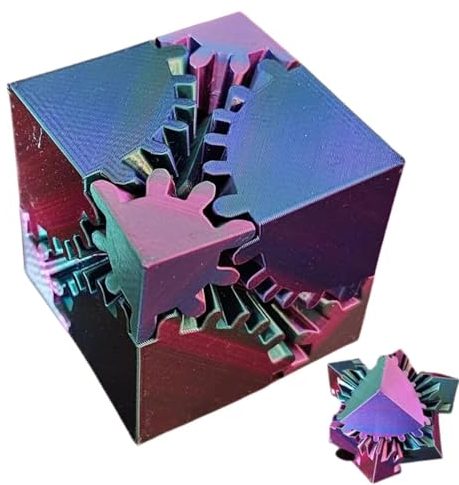 Gear Ball Printed Gear Ball Spin Ball or Cube Fidget Ball Toy, GearSphere, The Whirling Wonder Fidget Gear Ball, Gear Ball Printed Gear Ball Spin Ball or Cube Fidget Toy, Relief Fidget Toy