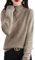 Yutdeng Cashmere Jumpers Sweaters for Women UK Ladies Turtle Neck Tops Long Sleeve Soft Warm Pullover Knitted Jumper Thick Loose Casual Tops for Autumn Winter,Camel,M
