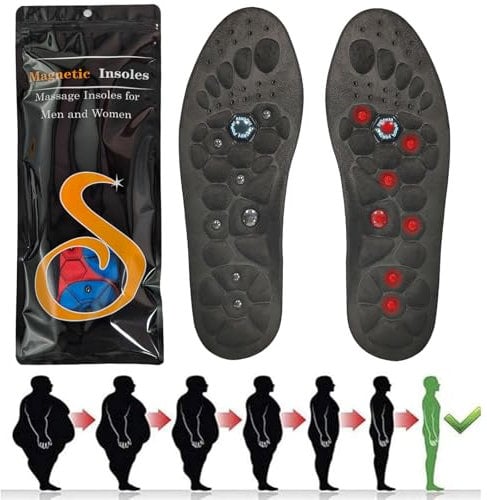 Akupressur Einlagen, Magnetische Einlegesohlen, Magnetische Schuheinlagen Akupunktur, Schuheinlagen Orthopädische für Männer Und Frauen, Reflexologie Akupressur Einlagen