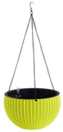 Pot de fleurs décoratif à suspendre au mur pour intérieur et extérieur Vert 21 x 34 cm