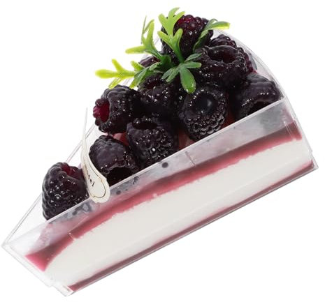 Amosfun Realistic Faux Cake Model Pvc Simulation Dessert Slice Cake Models for