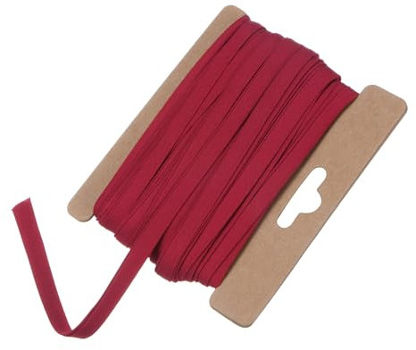 M METERXITY Doppelt gefaltete Schrägband 1/4 Zoll 12 Yards Baumwoll-Schrägband Großpackung Doppelt gefaltete Schrägband zum Nähen/Säumen/Schrägband/Quilten/DIY Handwerk [Rot]