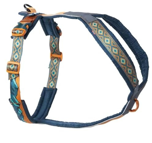 Non-Stop dogwear Line Harness 5.0 Rachel Pohl Edition | Teal/Oak, Gre:5