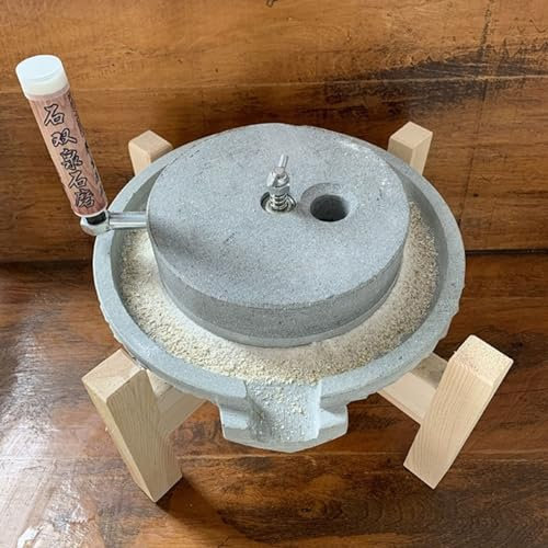 KUOYTT Manual Wheat Rice Grain Mill Stone Grinder for Flour, Small Paste Mill for Soymilk/Corn Juice, Home Kitchen Bluestone Bean Spice Herb Powder Pulverizer Dry/Wet Mills