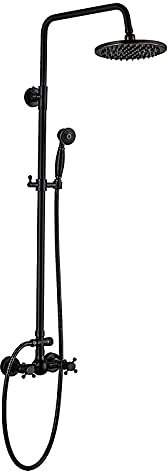 Duschsets, Duschsystem, Antik-Bronze-Duscharmatur-Set, höhenverstellbares Dusch-Kombi-Set mit Handbrause und 20,3 cm Regenduschkopf, Badewanne und Duscharmatur (Typ CA)